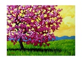 Buy Pink Blossom Tree and Yellow Sky at AllPosters.com