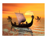 Buy Vikings Ships on the Move at AllPosters.com