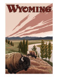 Buy Yellowstone River Bison, Yellowstone National Park, Wyoming at AllPosters.com