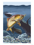 Trout Fishing Cross-Section, West Yellowstone, Montana
