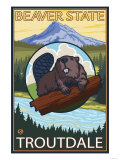 Buy Beaver & Mt. Hood, Troutdale, Oregon at AllPosters.com