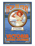 Buy Woman Riding Ferry, Victoria, BC Canada at AllPosters.com