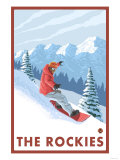 Snowboarder Scene, The Rockies
