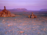 Rock Cairns in the North of the Country, Myvatyn Nature Reserve, Iceland