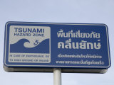Tsunami Warning Sign, Patong Beach, Phuket, Thailand, Southeast Asia, Asia