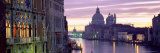 Dusk Along Grand Canal Towards Santa Maria Della Salute from Accademia Bridge, Veneto, Italy