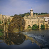 Mosque Al Nuri and Waterwhells on Orontes River, Hama, Syria, Middle East