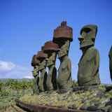 Buy Ahu Nau Nau at Anakena Beach, Easter Island, Chile at AllPosters.com