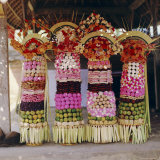 Offerings, Temple Festival Near Mengwi, Bali, Indonesia, Asia
