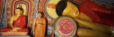 Statues of Seated, Standing and Sleeping Buddha, Isurumuniya, Anuradhapura, Sri Lanka, Asia