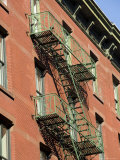 Fire Escapes on the Outside of Buildings in Spring Street, Soho, Manhattan, New York, USA