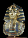 Tutankhamun's Funeral Mask in Solid Gold Inlaid with Semi-Precious Stones, Thebes, Egypt