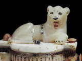 Detail of a Painted Alabaster Unguent Jar, from the Tomb of the Pharaoh Tutankhamun, Thebes, Egypt