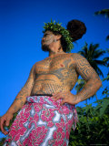 Buy Tavita Manea, the Tattooed Tattoer, Moorea, Society Islands, French Polynesia at AllPosters.com