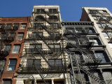 Fire Escapes on the Outside of Buildings in Spring Street, Soho, Manhattan, New York, USA