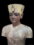 Dummy Head of the Young King, Made from Stuccoed and Painted Wood, Egypt, North Africa