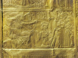Buy Gilt Shrine Showing the Queen Helping the King in a Ritual Hunting Scene, Thebes, Egypt at AllPosters.com