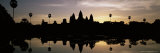 Silhouette of the Temple of Angkor Wat Reflected in the Lake, Cambodia, Indochina