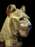 Head of a Funerary Couch in the Form of a Cheetah or Lion, Thebes, Egypt