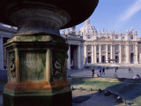 St. Peters Square, and St. Peters Christian Basilica, Centre of Roman Catholicism, Lazio, Italy