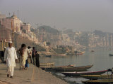 Buy View Along the Ghats by the River Ganges (Ganga), Varanasi (Benares), Uttar Pradesh State, India at AllPosters.com