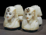 Buy Stoppers in the Form of the King's Head from the Four Canopic Urns, Thebes, Egypt at AllPosters.com
