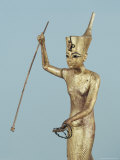 Gilt Wood Statuette of Tutankhamun on a Boat with a Harpoon, Thebes, Egypt
