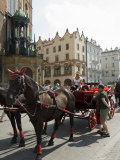 Buy Horse and Carriages in Main Market Square, Old Town District, Unesco World Heritage Site, Poland at AllPosters.com