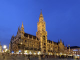 Buy Neues Rathaus (New Town Hall), Marienplatz, at Night, Bavaria (Bayern), Germany at AllPosters.com