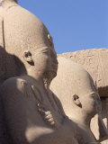 Statues of Pharaohs in the Temple of Amun (Amon), Unesco World Heritage Site, Egypt
