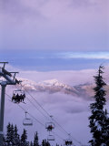 Chair Lift in the Early Morning, 2010 Winter Olympic Games Site, Whistler, British Columbia, Canada