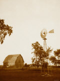 Buy Country Days - Sepia Windmill and Barn at AllPosters.com