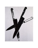 Knives, c.1981-82 (three black on cream)