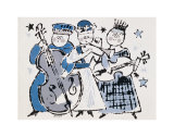 Christmas Card, Three Sprites Playing, c.1955-1960