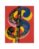 Dollar Sign, c.1981 (black and yellow on red)
