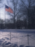 American Flag Reflected in the Vietnam Memorial, Washington, D.C.