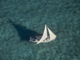 Buy Aerial of a Sailboat over Glover's Reef, Belize at AllPosters.com