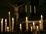 Buy Candles and Saint Inside a Cathedral in Ravenna, Italy at AllPosters.com