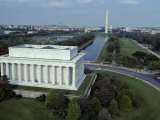 Aerial View of Lincoln Memorial, Reflecting Pool, Washington Monument, Washington, D.C.