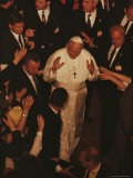 Buy Bodyguards Surround Pope John Paul II as He Arrives for his Third Visit to Poland at AllPosters.com