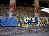 Highway Underpass Covered in Grafitti, Silver Spring, Maryland