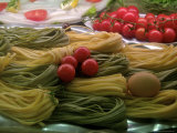 Pasta in Display Case on a Public Street, Paris, France