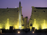 Luxor Temple with Obelisk and Entrance to Pylon at Luxor, Egypt