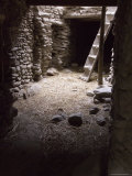 Buy Dark Inner Courtyard in Mustang with Wooden Ladder and Dirt Floor at AllPosters.com