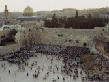 Buy Crowd Gathers Before the Wailing Wall to Celebrate Shavuot at AllPosters.com