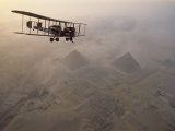 In the Light of Early Morning, The Vimy Circles the Pyramids at Giza on a Dawn Tour, Egypt