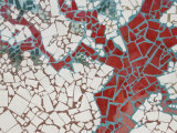 Buy Red, White and Green Mosaic Tile Wall, California at AllPosters.com