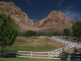 Buy Ranch Sits at the Foot of the Mountain at AllPosters.com