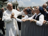 Buy Pope John Paul II Blesses a Group of Nuns at AllPosters.com