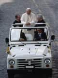 Buy Pope John Paul II Rides in an Open-Air Vehicle at AllPosters.com